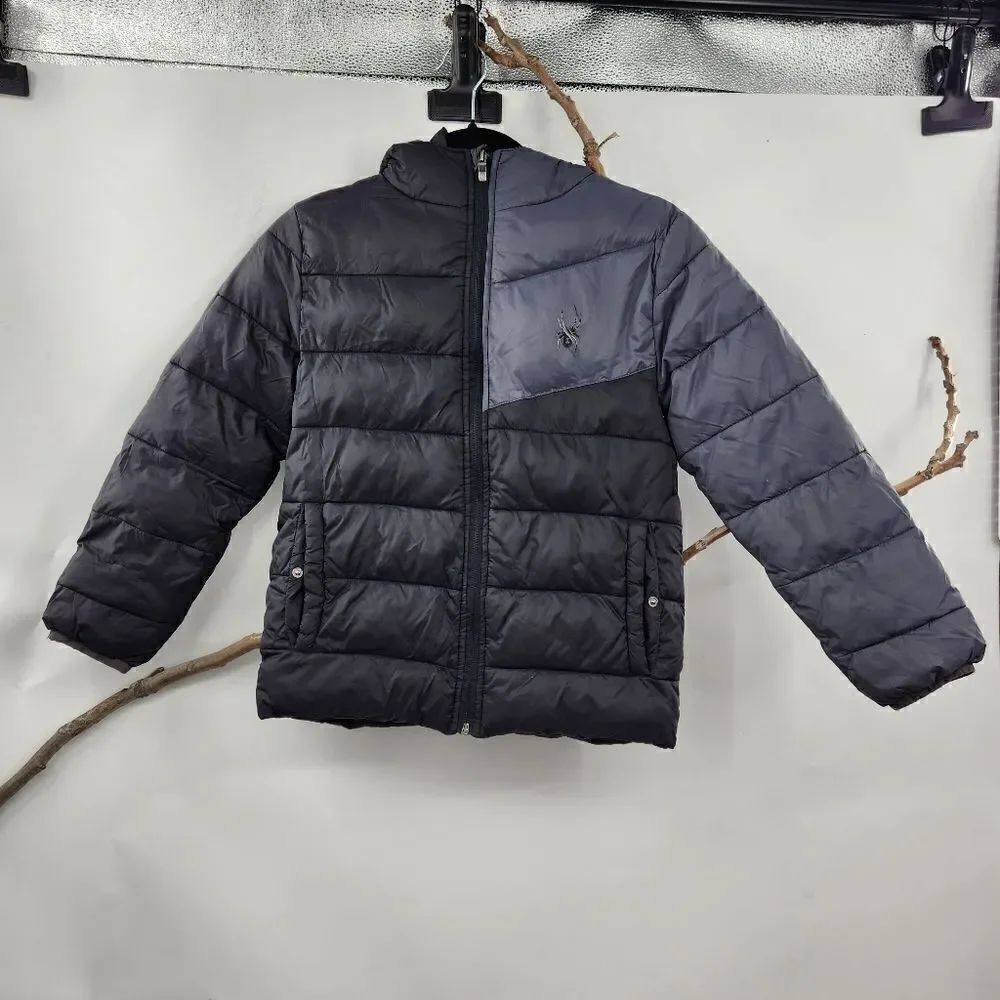 Spyder youth puffer jacket with hood